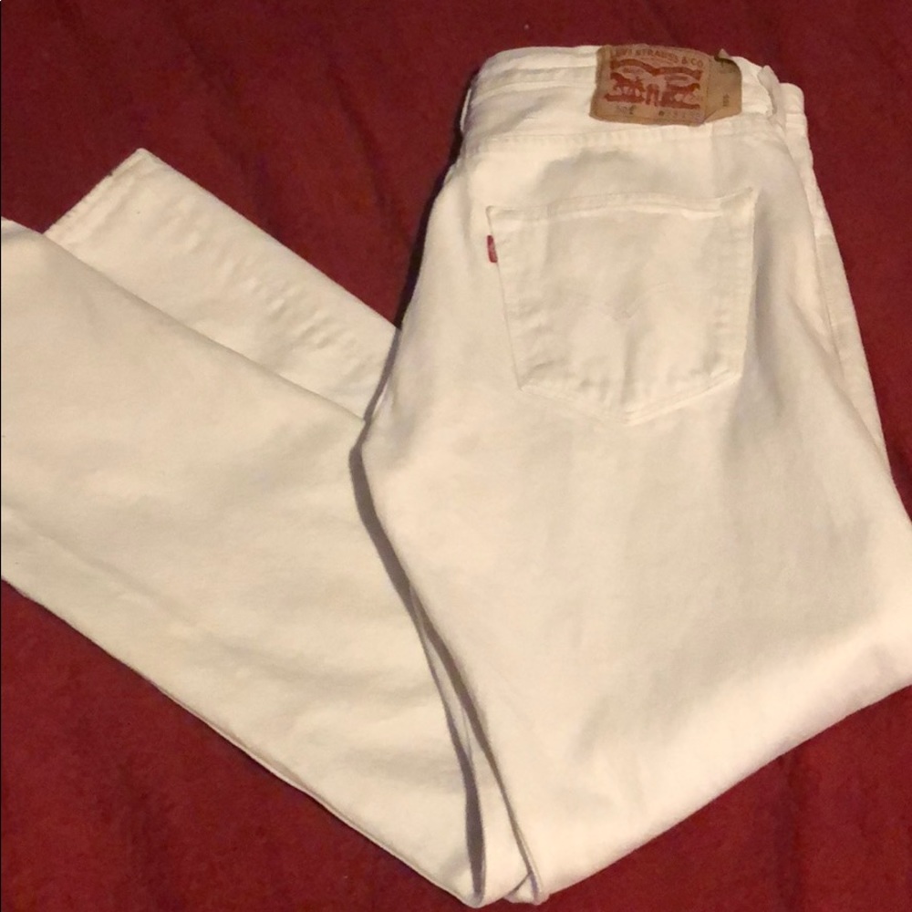 White Levi 501 Jeans
